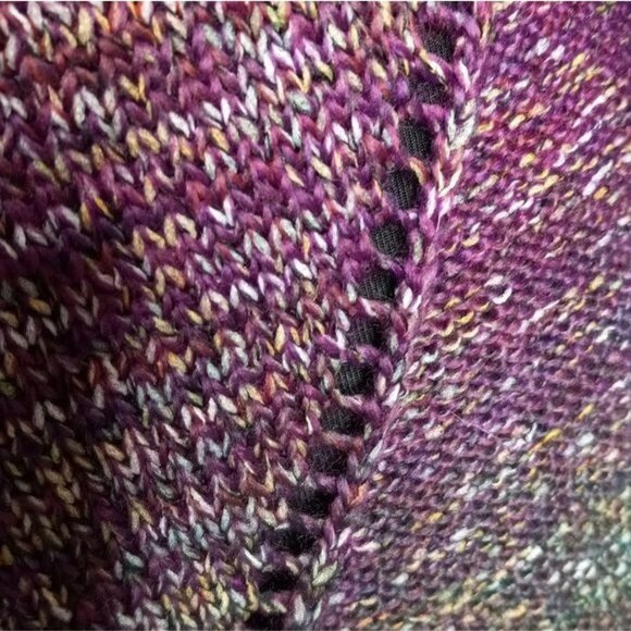 Dress Barn Size L Womens Multicolor Button Cowl Neck Sweater Acrylic Polyester - Picture 8 of 11